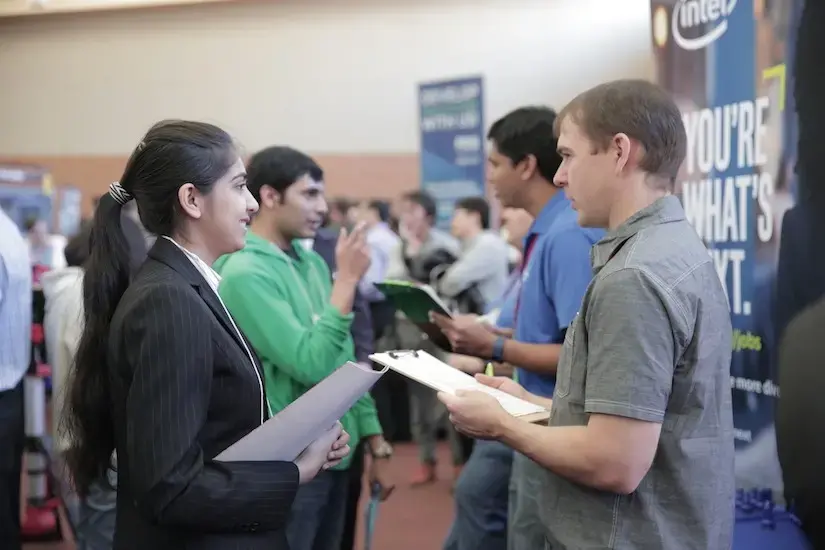 Students at Career fair