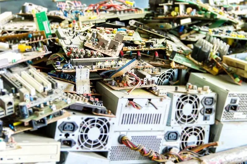 discarded technology parts
