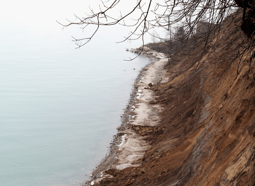 Lake Michigan coastal bluffs near Milwaukee