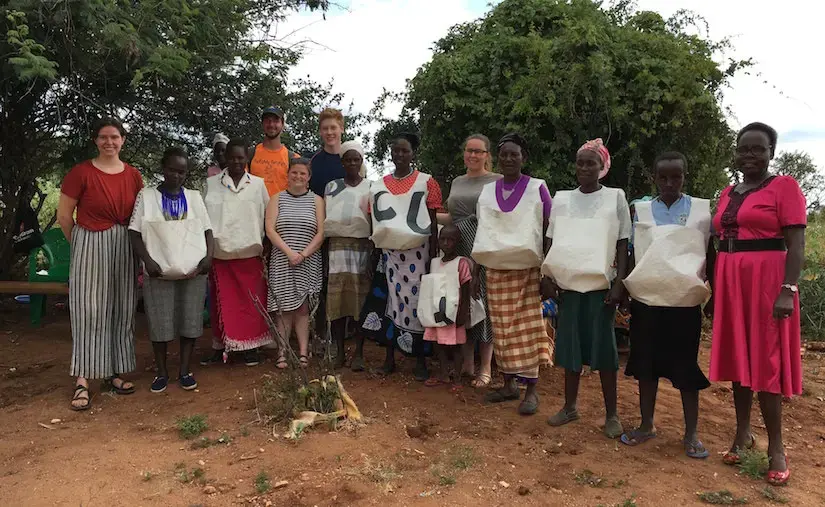 UW-Madison engineering students and women in Tharaka Nithi County in Kenya