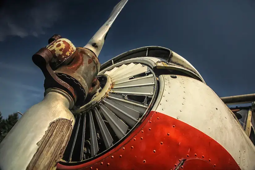 old corroded airplane
