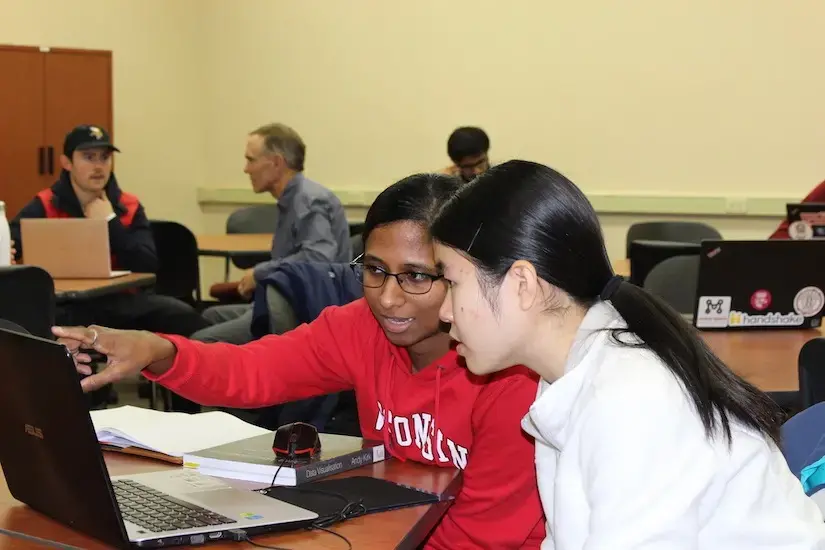 students in Interactive Data Visualization class