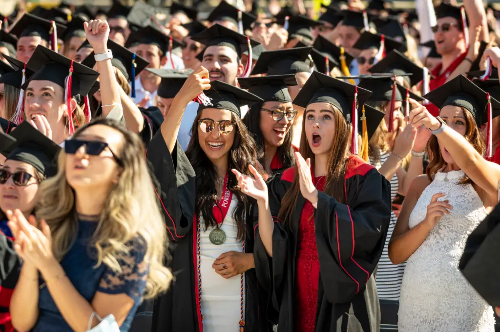 graduating student at commencement
