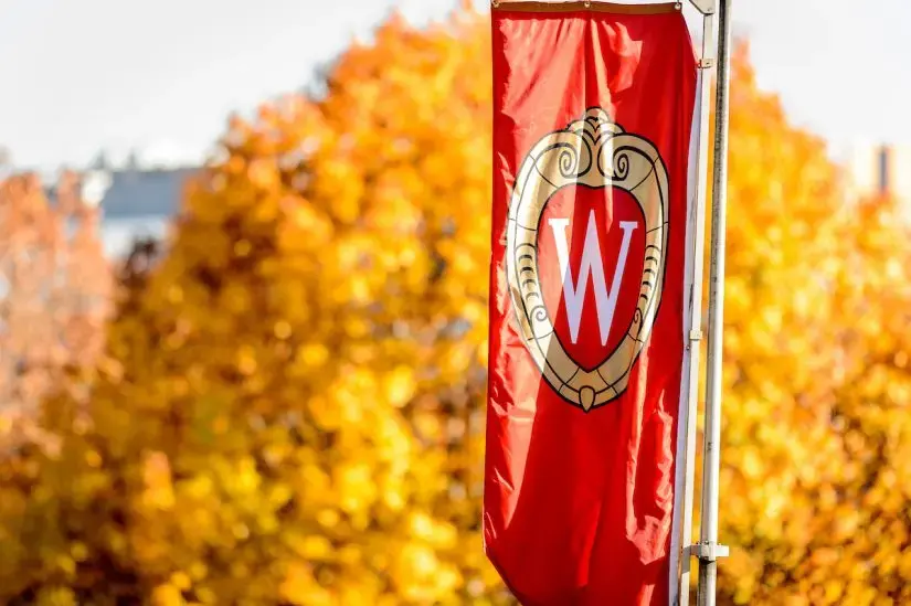 UW banner in fall