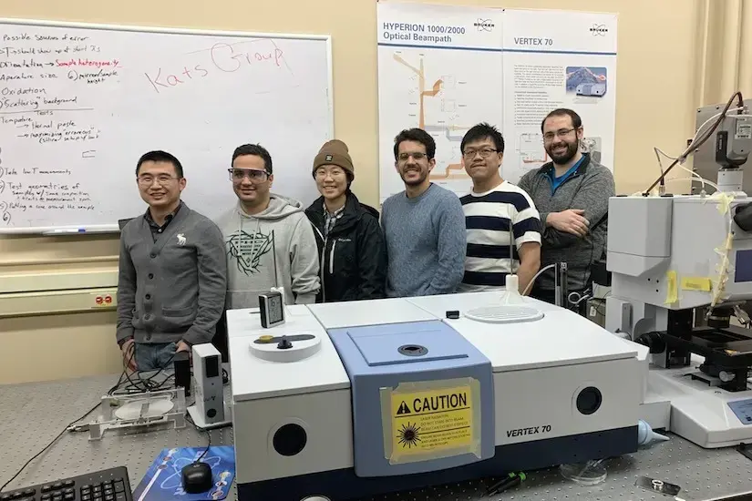 members of Mikhail Kats’ UW-Madison research team