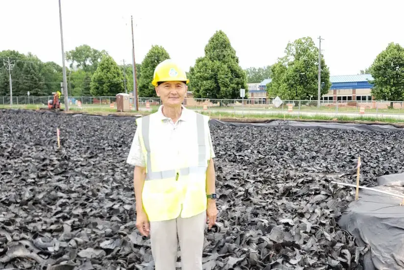 Jim Park with tires