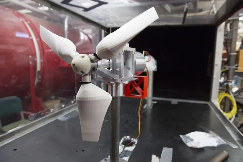 WiscWind team's wind turbine prototype