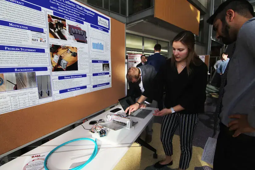 BME student presenting design