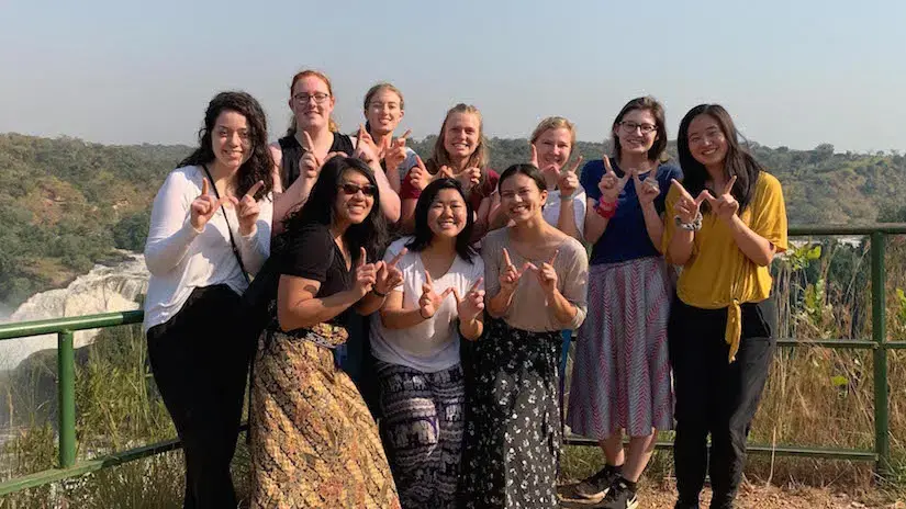 Julia Bennett and fellow UW SWEIO travelers in Uganda