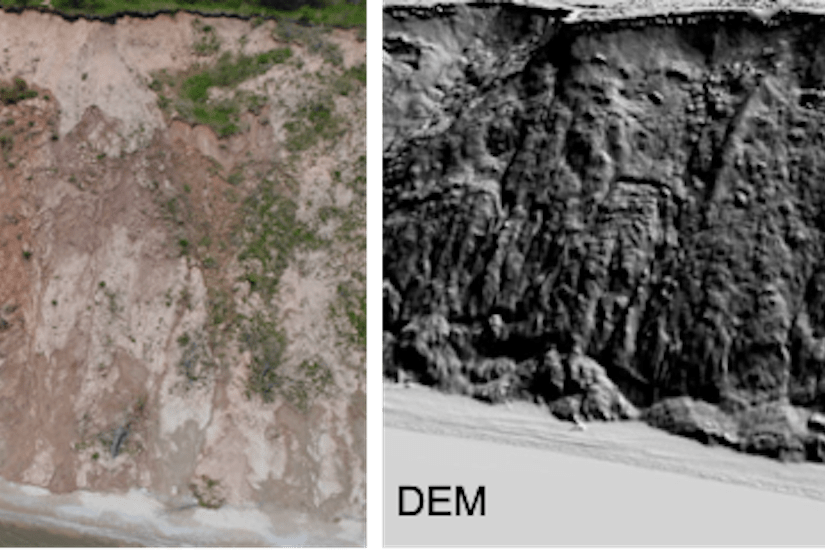 digital elevation model of a coastal hill