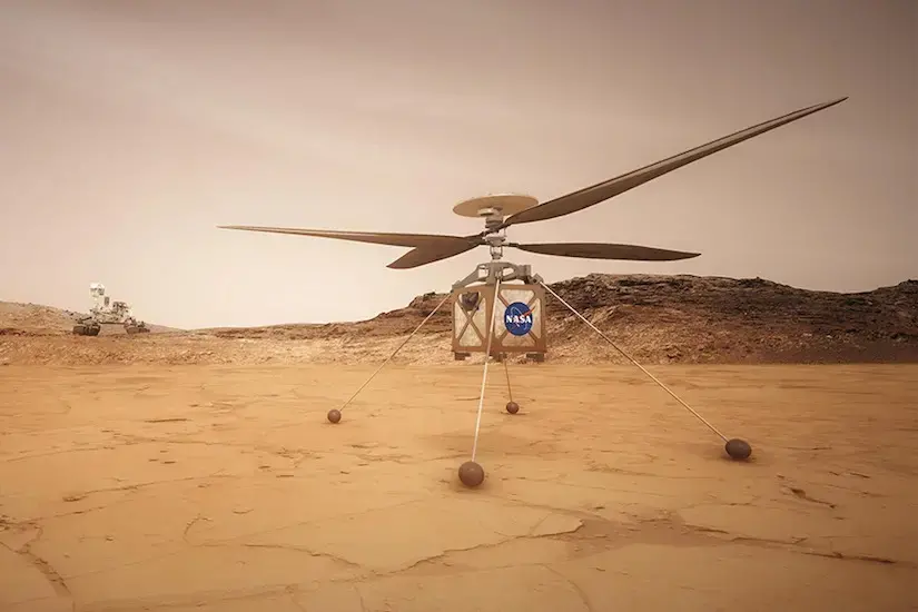 Ingenuity copter and Perseverance rover