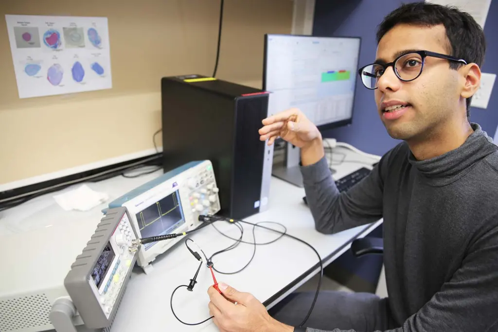 Student working in lab