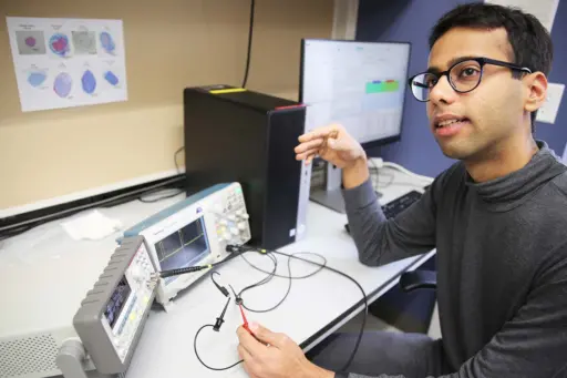 Student working in lab
