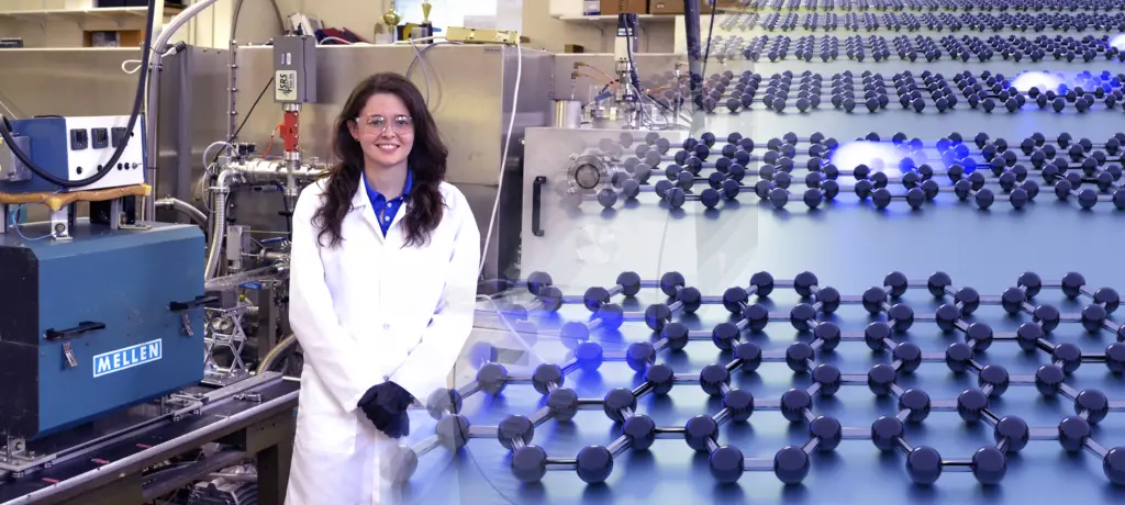 Katherine Jinkins standing in lab
