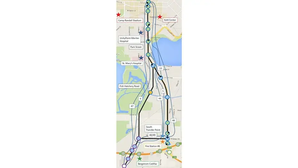 Map of Park Street Corridor