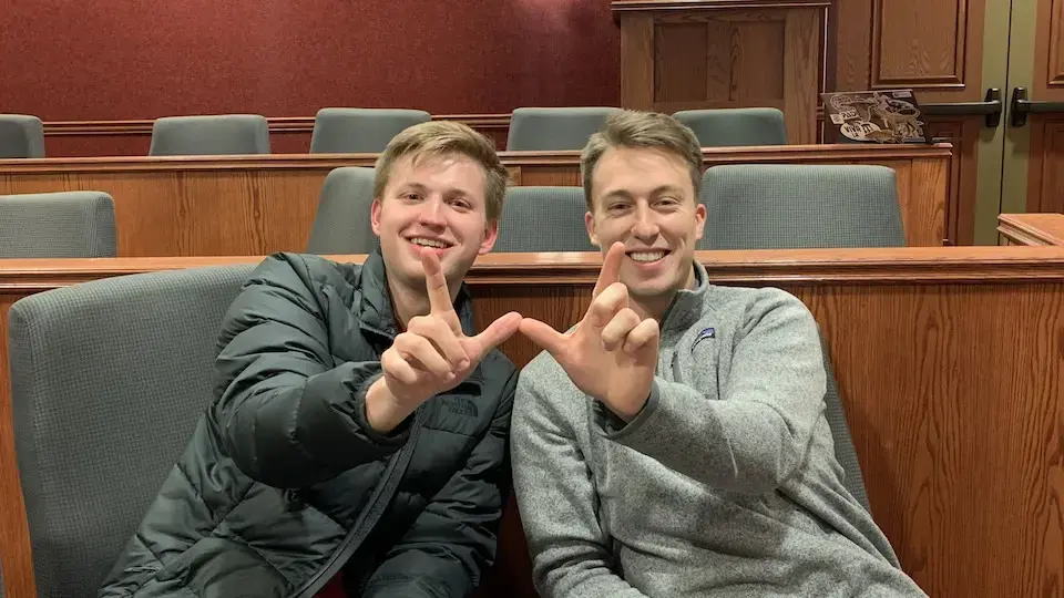 Collin Nelson with Scott Breidigan