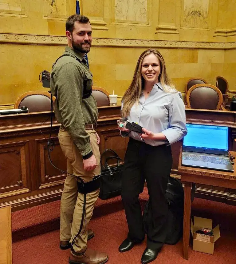 Dylan Schmitz and Sara Harper at Capitol