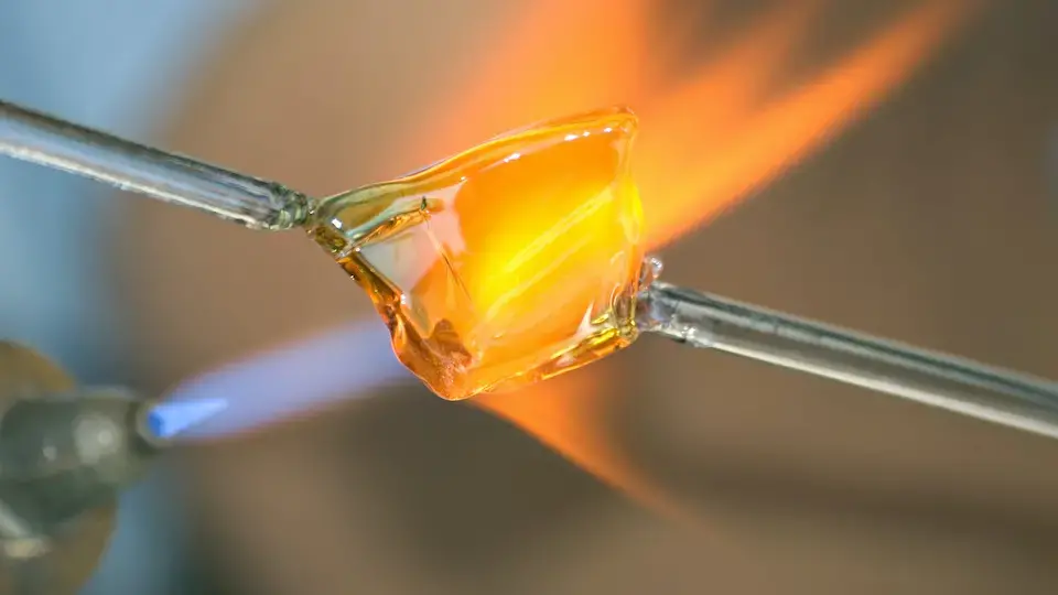 melting glass