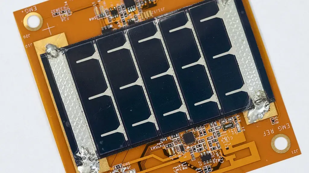 Close up photo of pliable microprocessor