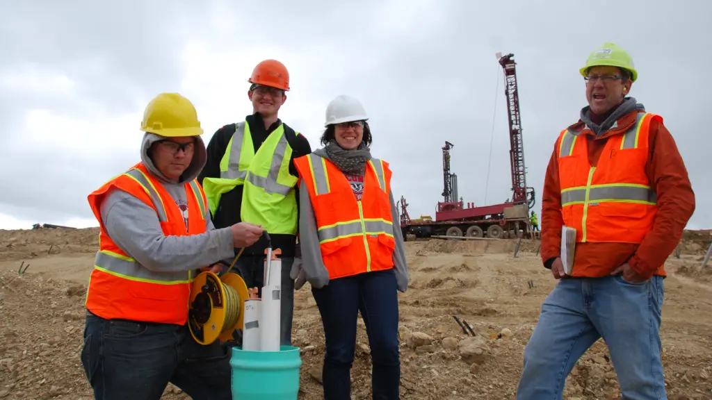 Researchers working on geothermal exchanges at Epic Systems