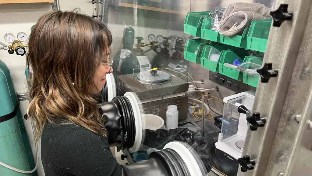 Kailee Buttice working in the lab