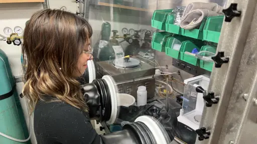Kailee Buttice working in the lab