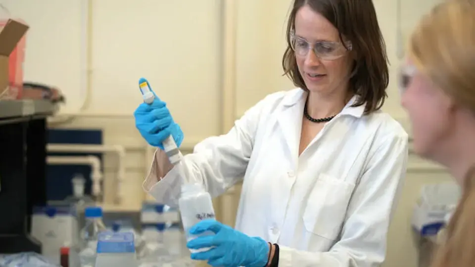 Christy Remucal working in the lab