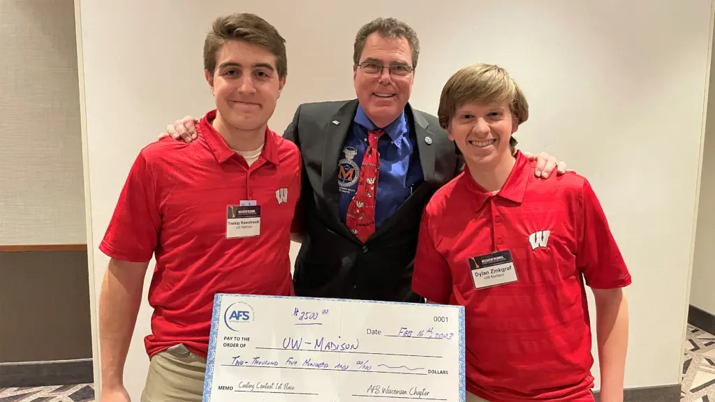 Zinkgraf and Kowalewski at casting competition with Kyle Metzloff