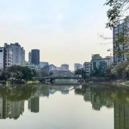 Banani Lake in Dhaka, Bangladesh
