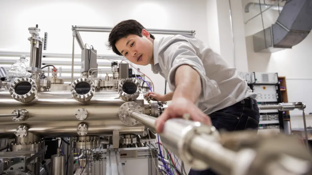 Jason Kawasaki working in his lab