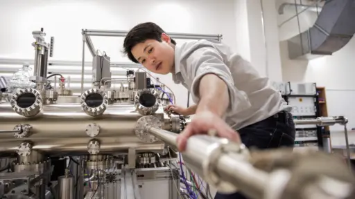 Jason Kawasaki working in his lab