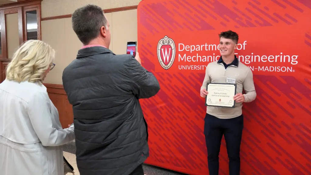 Carter Schreiber at ME scholarship night 2023