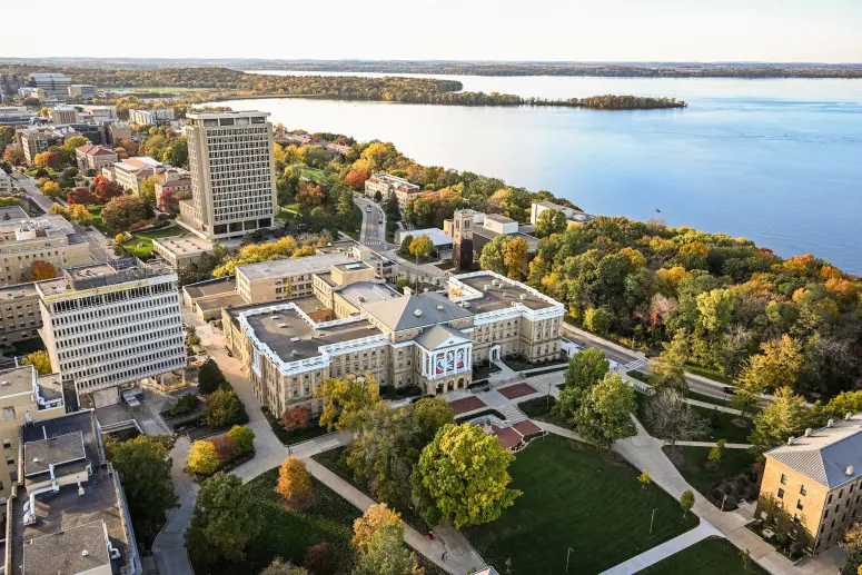Aerial view of Bascom Hall