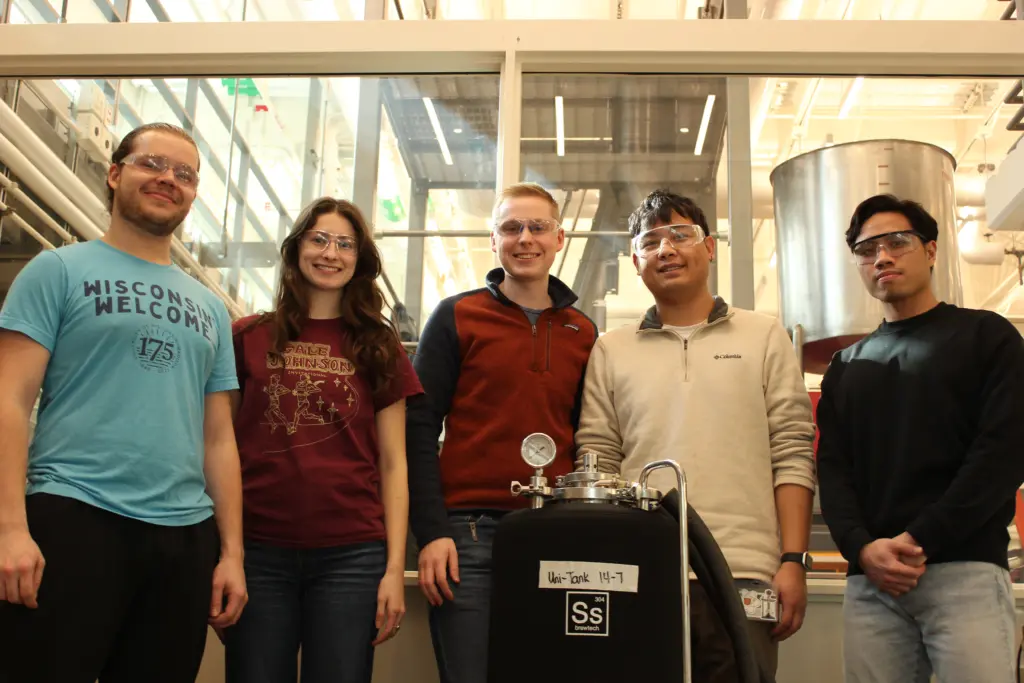 students in fermentation lab