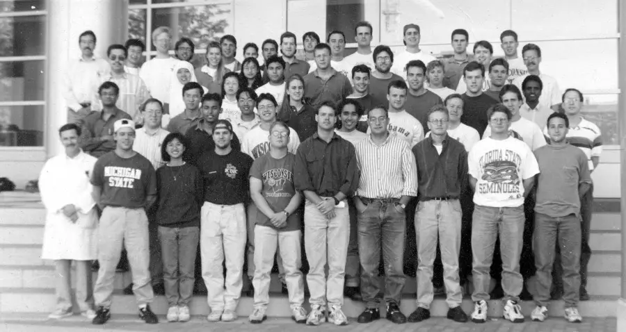 Class photo of students in the first summer lab session in the summer of 1994