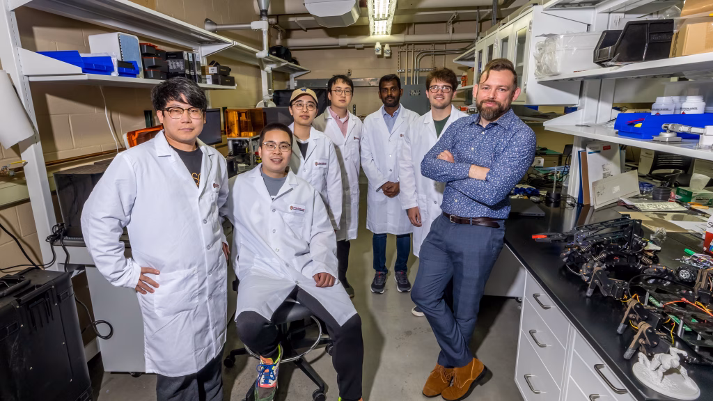 Associate Professor James Pikul and his lab members