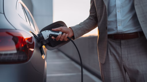 iStock image of an electric vehicle charging
