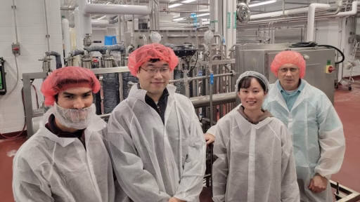 Company co-founder Jarryd Featherman, Wenjia Wang, Hoya Ihara and co-founder Scott Rankin