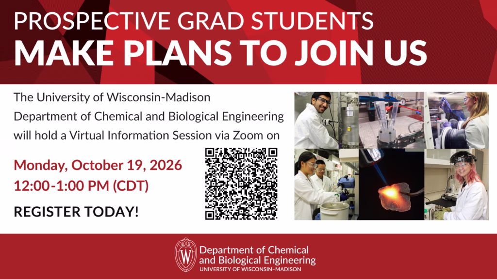Flyer for Prospective Graduate Student Information Session on Monday, October 19 from 12-1pm.